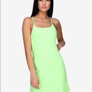 Nike neon green  tight fit  tennis mini dress skirt